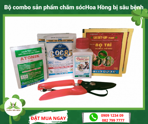 Bo Combo San Pham Cham Soc Hoa Hong Bi Sau Benh