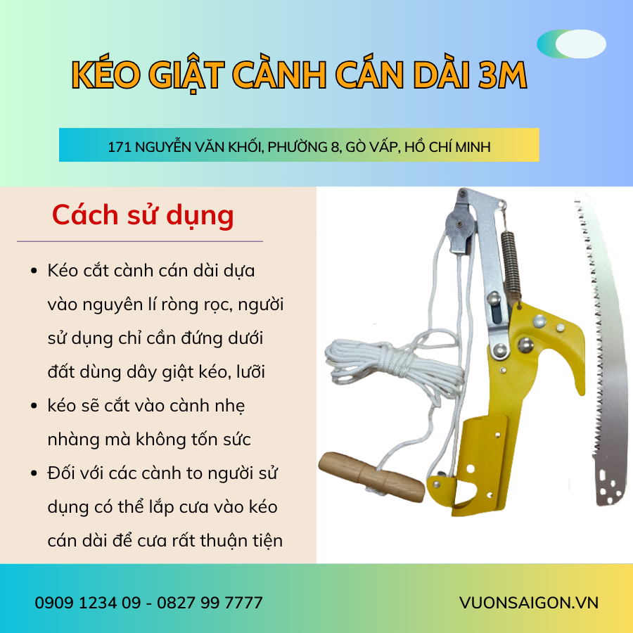 Keo Giat Canh Can Dai 3m