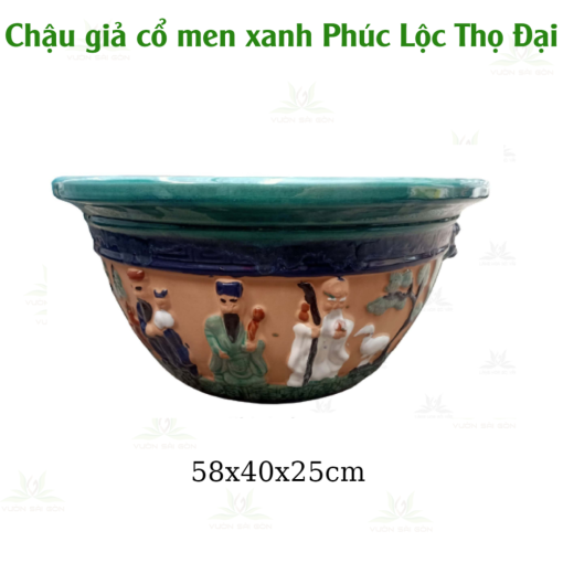 Chau Gia Co Men Xanh Phuc Loc Tho Dai