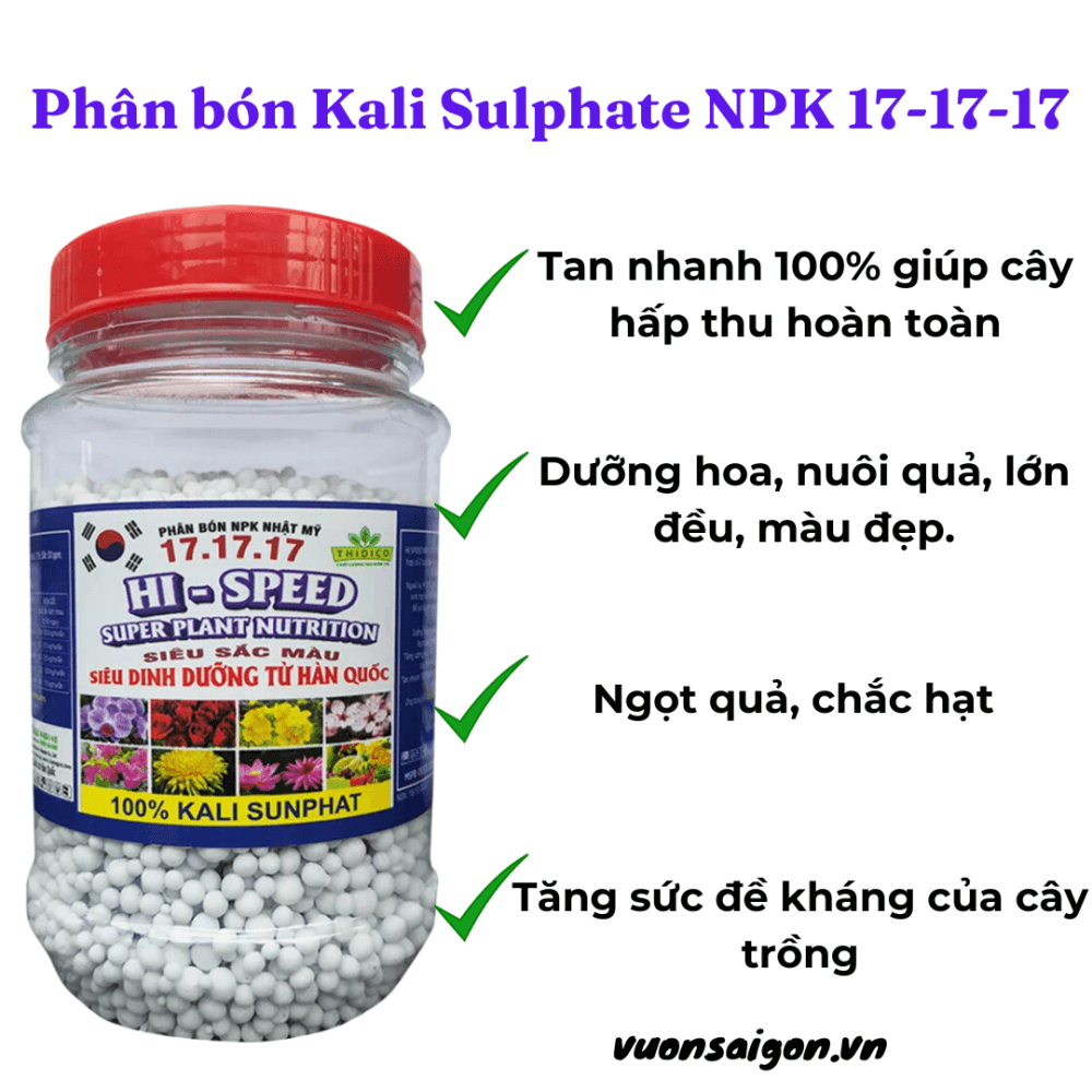 Phan Bon Kali Sulphate Npk 17 17 17