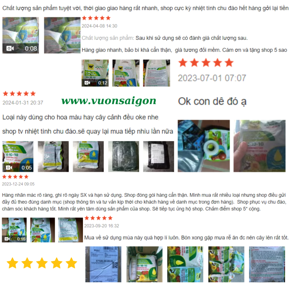 Phan Bon Npk Dau Trau 30 10 10