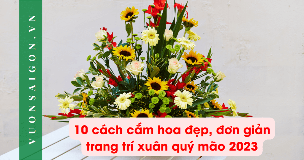 10 Cách Cắm Hoa Đẹp, Đơn Giản Trang Trí Xuân Quý Mão 2023