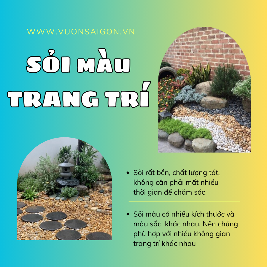 Ưu điểm nổi bật của sỏi cuội màu