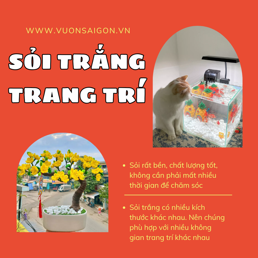 Lợi ích nổi bật của đá trắng trang trí