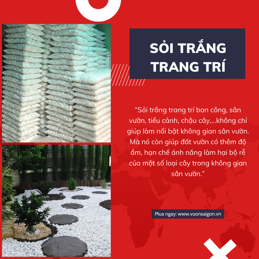 Ý nghĩa phong thuỷ đặc biệt khi sử dụng sỏi trắng quay trang trí sân vườn