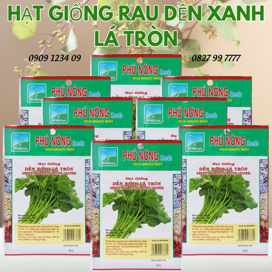 Hat Giong Rau Den Xanh La Tron