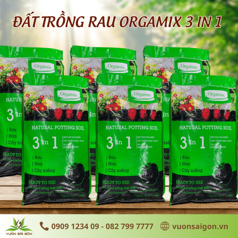 Đất Orgamix 3 in 1 – Nền tảng cho vườn rau khỏe mạnh