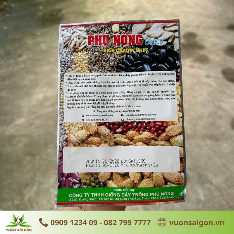 Công dụng hạt giống Bầu Xị PN 039